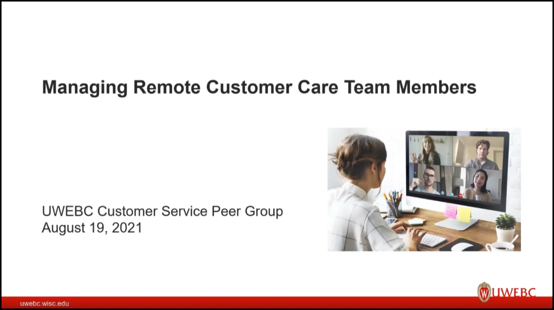 Managing Remote Customer Care Teams Uwebc