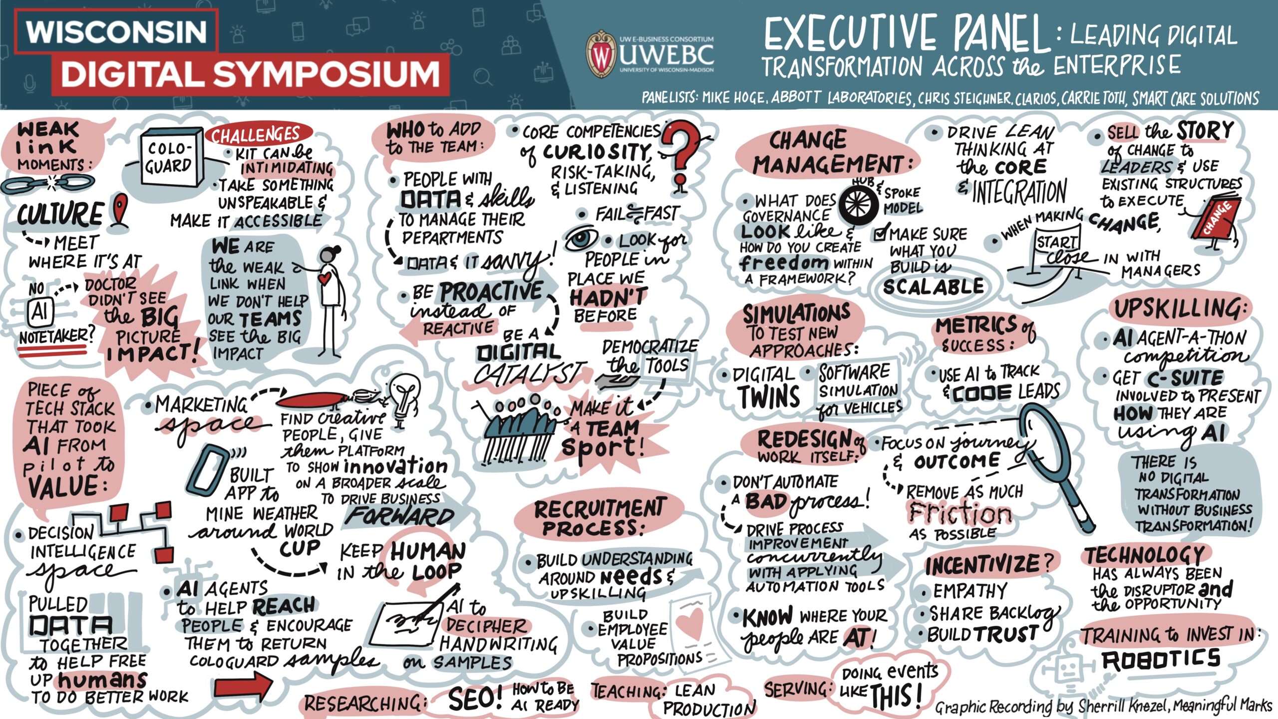 Executive panel discussion visual representation