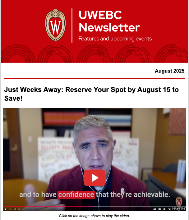 August 2025 newsletter screenshot