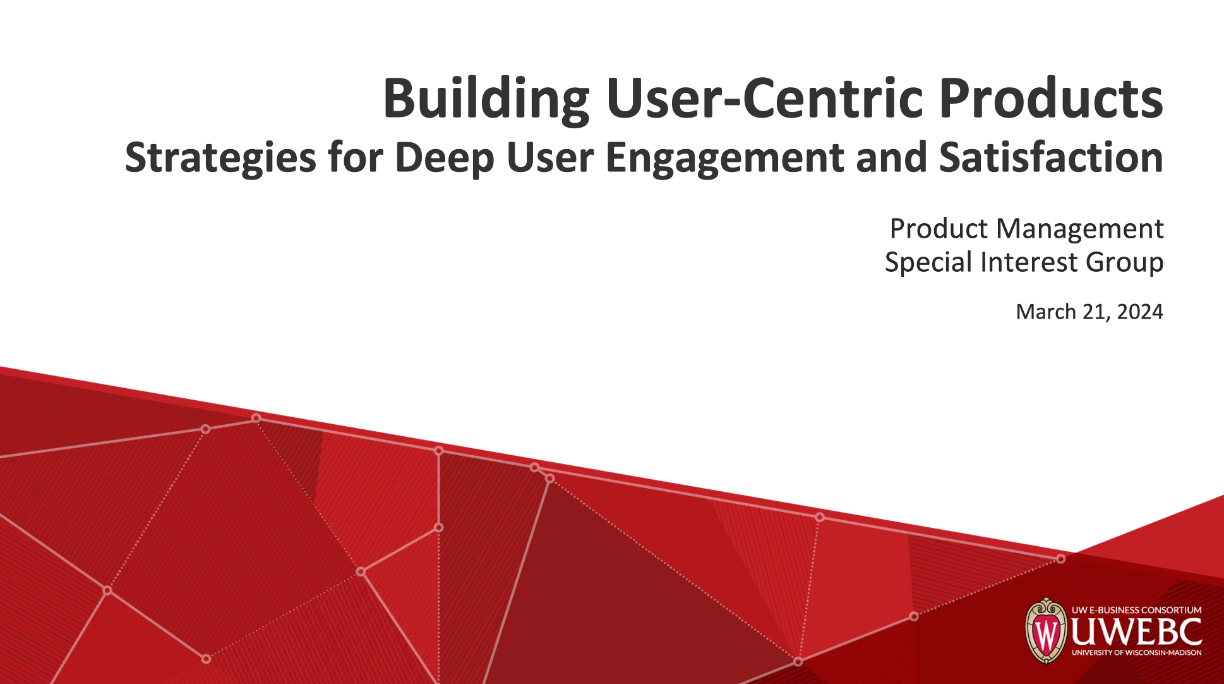 PM2403 Building User-Centric Products: Strategies for Deep User ...