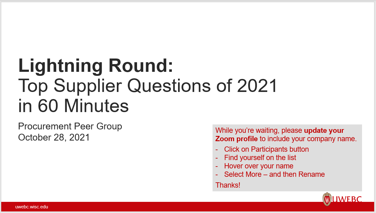 UWEBC Presentation Slides: Lightning Round: Top Supplier Questions of 2021 in 60 Minutes thumbnail