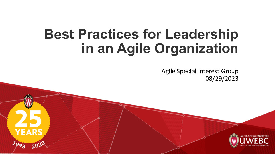 2. UWEBC Presentation Slides: Best Practices for Leadership in an Agile Organization thumbnail