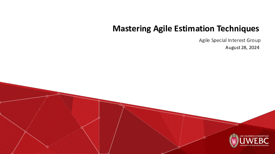 2. UWEBC Presentation Slides: Mastering Agile Estimation Techniques thumbnail