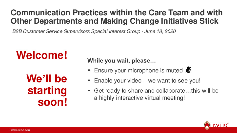 UWEBC Presentation Slides: Communication Practices within the Care Team and with Other Departments thumbnail