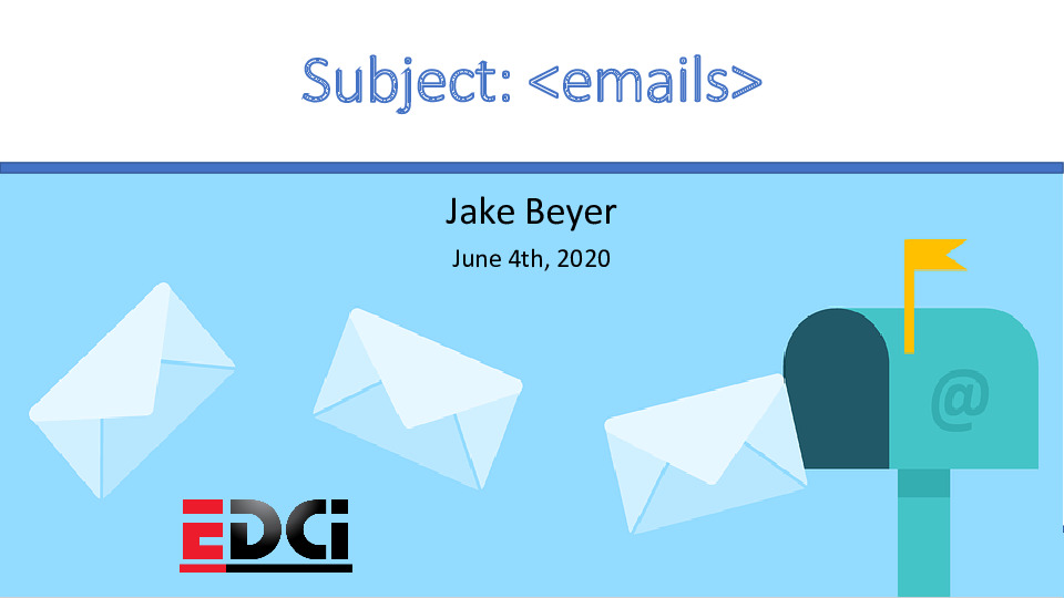 EDCi Presentation Slides: Getting a Handle on Customer Service Emails thumbnail