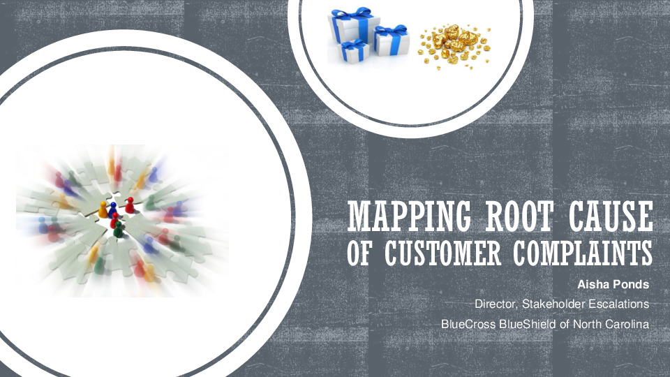 BlueCross BlueShield of North Carolina Presentation Slides: Mapping Root Cause of Customer Complaints thumbnail