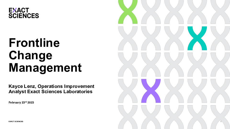 4. Exact Sciences Presentation Slides: Frontline Change Management thumbnail