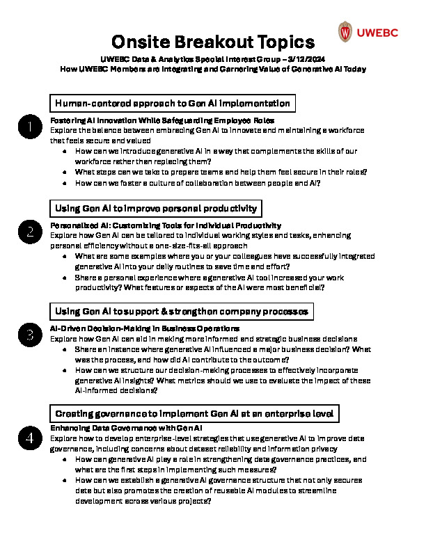 DAIG2403 How UWEBC Members are Integrating and Garnering Value of ...