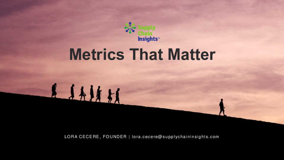 4. Lora Cecere Presentation Slides: Metrics That Matter thumbnail