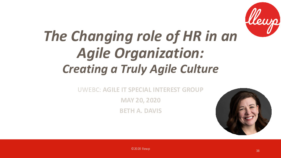 The Llewellin Group Presentation Slides: The Changing role of HR in an Agile Organization thumbnail
