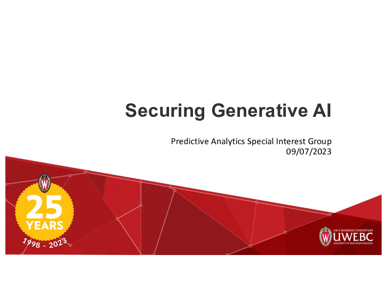 2. UWEBC Presentation Slides: Securing Generative AI thumbnail
