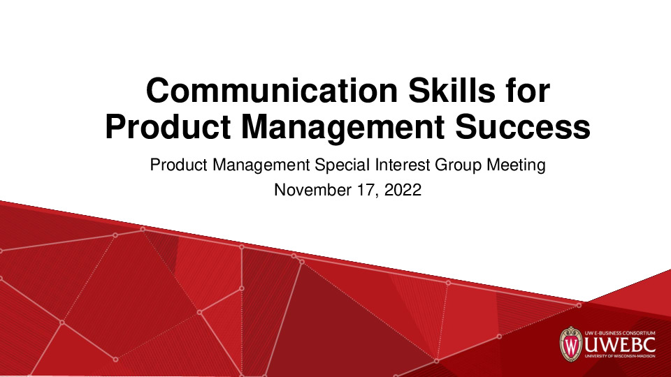 2. UWEBC Presentation Slides: Communication Skills for Product Management Success thumbnail