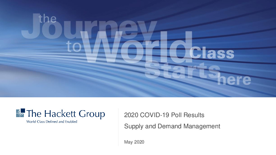 The Hackett Group Presentation Slides: 2020 COVID-19 Poll Results thumbnail
