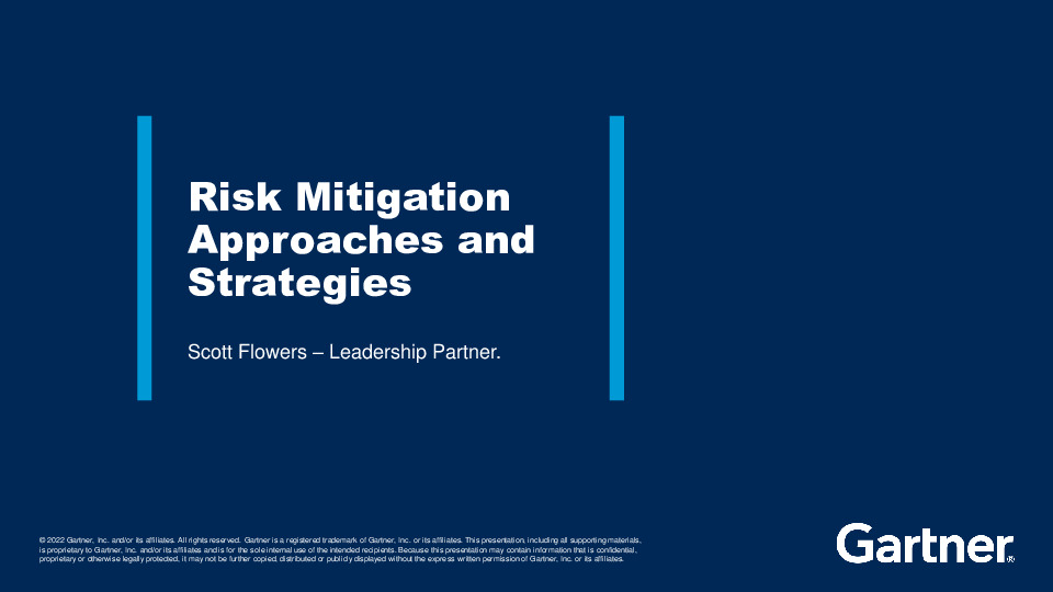 3. Gartner Presentation Slides: Risk Mitigation Approaches and Strategies thumbnail