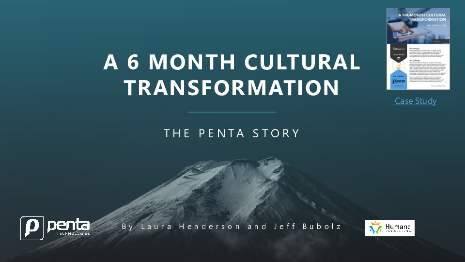Penta Technologies Presentation Slides: A 6 Month Culture Transformation: The Penta Story thumbnail