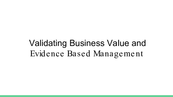 Humane Consulting and Responsive Advisors Presentation Slides: Validating Business Value thumbnail