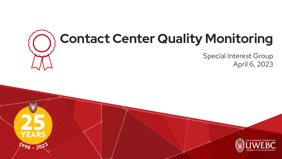 2. UWEBC Presentation: Contact Center Quality Monitoring thumbnail