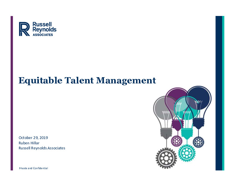 Russell Reynolds Associates Presentation Slides: Equitable Talent Management thumbnail