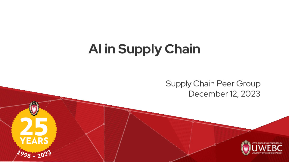 2. UWEBC Presentation Slides: AI In Supply Chain thumbnail