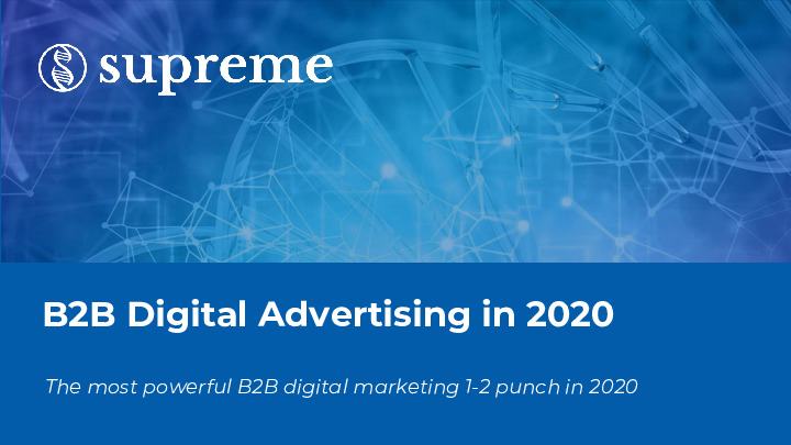 Supreme Optimization Presentation Slides: B2B Digital Advertising in 2020 thumbnail