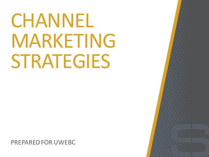 Suttle-Straus Presentation Slides: Channel Marketing Strategies thumbnail