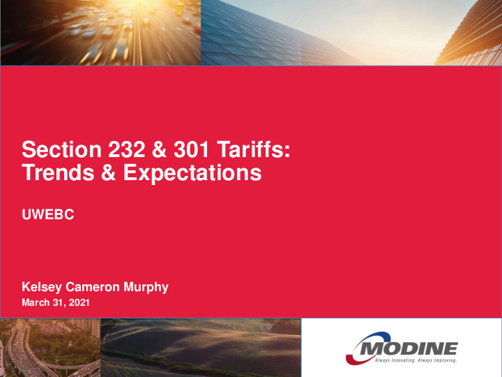 Modine Presentation Slides: Trends & Expectations thumbnail