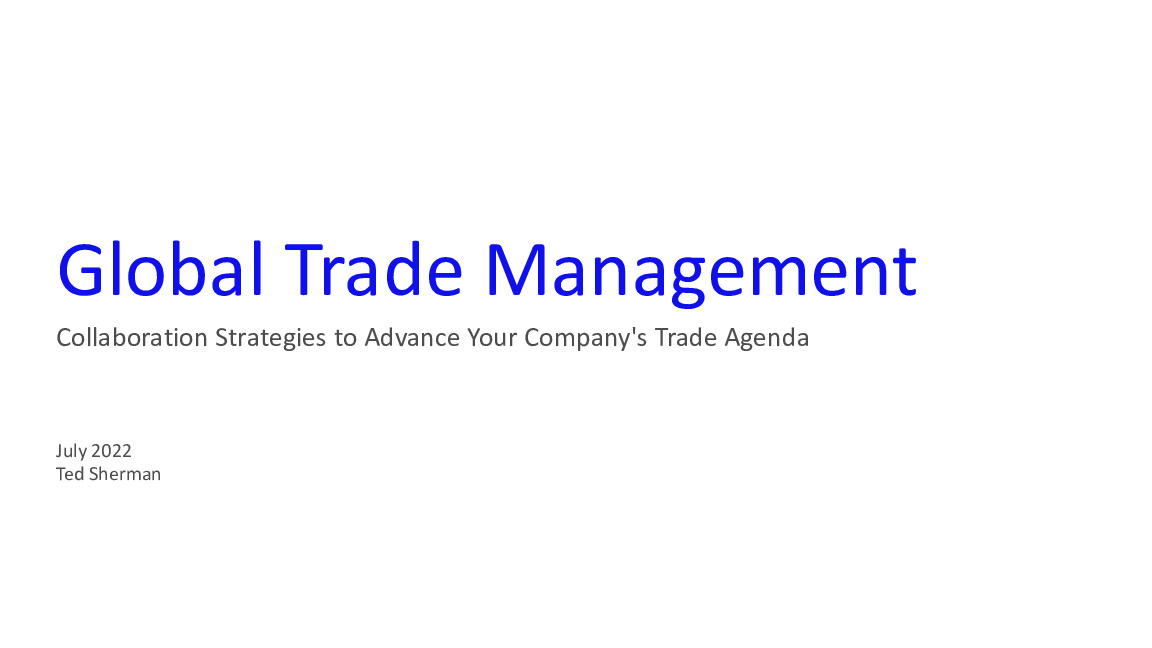 4. Medtronic Presentation Slides: Global Trade Management thumbnail