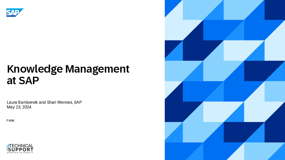 6. SAP Presentation Slides: Knowledge Management at SAP thumbnail