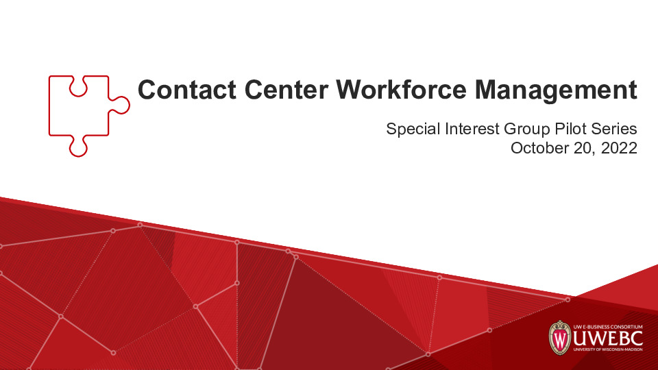 UWEBC Presentation Slides: Contact Center Workforce Management thumbnail